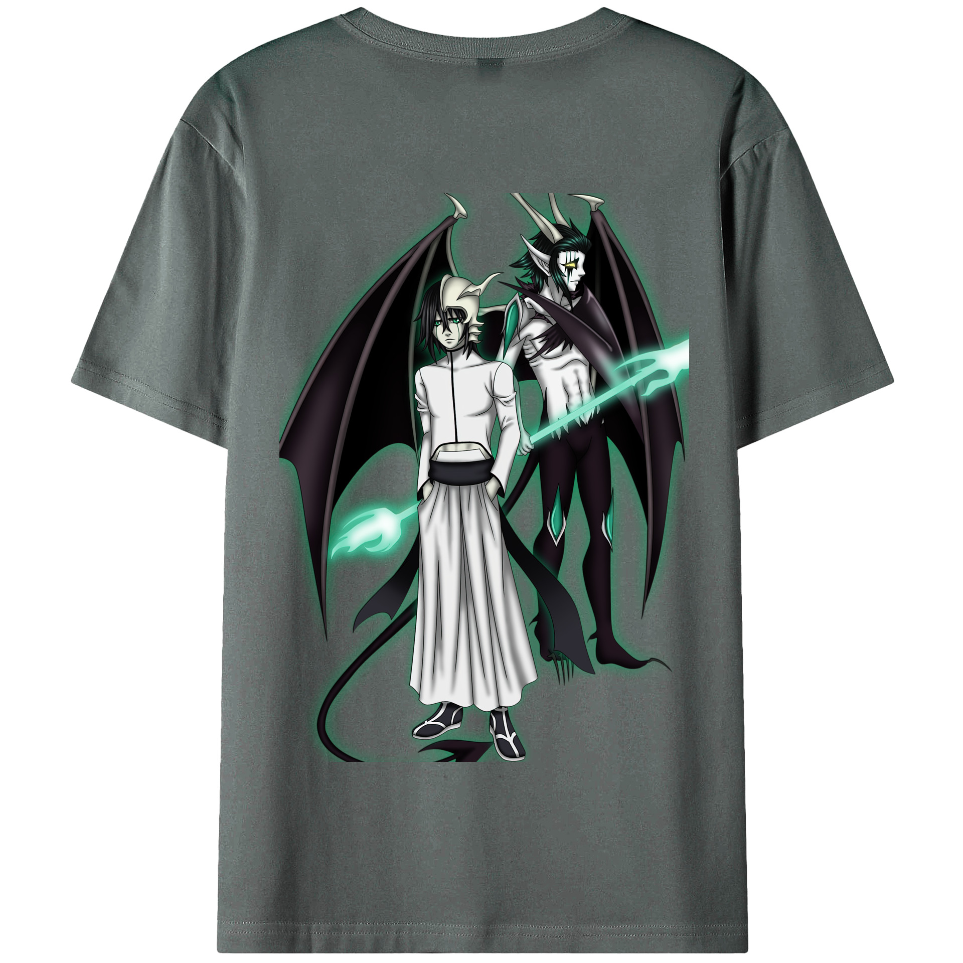（画像用） ブリーチ ウルキオラ·シファー BLEACH Ulquiorra cifer 綿100％半袖Tシャツ（背面プリント）
